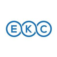 création de logo de lettre ekc sur fond noir. concept de logo de lettre initiales créatives ekc. conception de lettre ekc. vecteur
