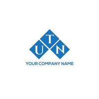 création de logo de lettre utn sur fond blanc. concept de logo de lettre initiales créatives utn. conception de lettre utn. vecteur
