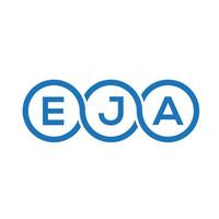 création de logo de lettre eja sur fond noir. concept de logo de lettre initiales créatives eja. conception de lettre eja. vecteur