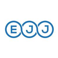 création de logo de lettre ejj sur fond noir. concept de logo de lettre initiales créatives ejj. conception de lettre ejj. vecteur