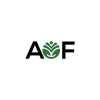 création de logo de lettre aof sur fond blanc. aof concept de logo de lettre initiales créatives. une conception de lettre. vecteur