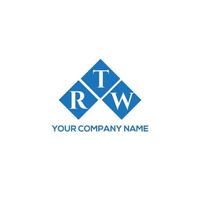 création de logo de lettre rtw sur fond blanc. concept de logo de lettre initiales créatives rtw. conception de lettre rtw. vecteur