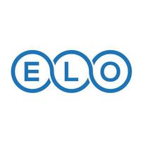 création de logo de lettre elo sur fond noir. concept de logo de lettre initiales créatives elo. conception de lettre elo. vecteur