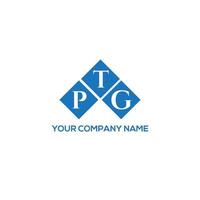 création de logo de lettre ptg sur fond blanc. concept de logo de lettre initiales créatives ptg. conception de lettre ptg. vecteur