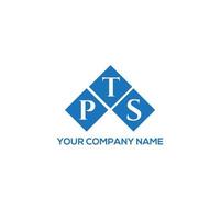 création de logo de lettre pts sur fond blanc. concept de logo de lettre initiales créatives pts. conception de lettre pts. vecteur