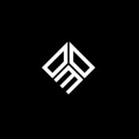 création de logo de lettre omo sur fond noir. concept de logo de lettre initiales créatives omo. conception de lettre omo. vecteur