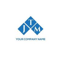 création de logo de lettre jtm sur fond blanc. concept de logo de lettre initiales créatives jtm. conception de lettre jtm. vecteur