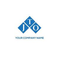 création de logo de lettre jto sur fond blanc. concept de logo de lettre initiales créatives jto. conception de lettre jto. vecteur