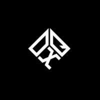 création de logo de lettre oxq sur fond noir. concept de logo de lettre initiales créatives oxq. conception de lettre oxq. vecteur