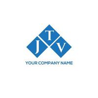 création de logo de lettre jtv sur fond blanc. concept de logo de lettre initiales créatives jtv. conception de lettre jtv. vecteur