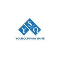 création de logo de lettre ysq sur fond blanc. concept de logo de lettre initiales créatives ysq. conception de lettre ysq. vecteur