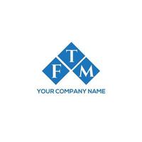 création de logo de lettre ftm sur fond blanc. concept de logo de lettre initiales créatives ftm. conception de lettre ftm. vecteur