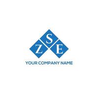 création de logo de lettre zse sur fond blanc. concept de logo de lettre initiales créatives zse. conception de lettre zse. vecteur