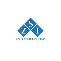 création de logo de lettre zsi sur fond blanc. concept de logo de lettre initiales créatives zsi. conception de lettre zsi. vecteur