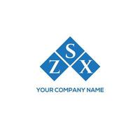 création de logo de lettre zsx sur fond blanc. concept de logo de lettre initiales créatives zsx. conception de lettre zsx. vecteur