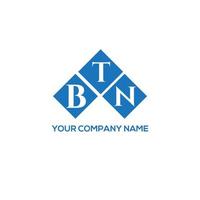 création de logo de lettre btn sur fond blanc. concept de logo lettre initiales créatives btn. conception de lettre btn. vecteur