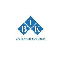 création de logo de lettre btk sur fond blanc. concept de logo de lettre initiales créatives btk. conception de lettre btk. vecteur