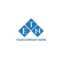 etn concept de logo de lettre initiales créatives. conception de lettre etn. création de logo de lettre etn sur fond blanc. etn concept de logo de lettre initiales créatives. conception de lettre etn. vecteur