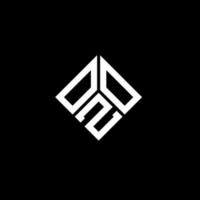 création de logo de lettre ozo sur fond noir. concept de logo de lettre initiales créatives ozo. conception de lettre ozo. vecteur