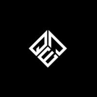 création de logo de lettre qej sur fond noir. concept de logo de lettre initiales créatives qej. conception de lettre qej. vecteur
