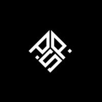 création de logo de lettre psp sur fond noir. concept de logo de lettre initiales créatives psp. conception de lettre psp.