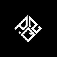 création de logo de lettre pqz sur fond noir. concept de logo de lettre initiales créatives pqz. conception de lettre pqz. vecteur