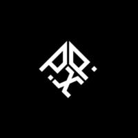 création de logo de lettre pxp sur fond noir. concept de logo de lettre initiales créatives pxp. conception de lettre pxp. vecteur