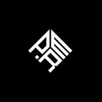 création de logo de lettre prm sur fond noir. concept de logo de lettre initiales créatives prm. conception de lettre prm. vecteur