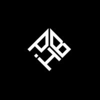 création de logo de lettre phb sur fond noir. concept de logo de lettre initiales créatives phb. conception de lettre phb. vecteur