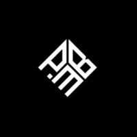 création de logo de lettre pmb sur fond noir. concept de logo de lettre initiales créatives pmb. conception de lettre pmb. vecteur