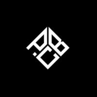 création de logo de lettre pcb sur fond noir. concept de logo de lettre initiales créatives pcb. conception de lettre pcb. vecteur