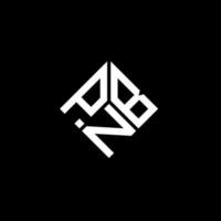 création de logo de lettre pnb sur fond noir. concept de logo de lettre initiales créatives pnb. conception de lettre pnb. vecteur