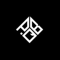 création de logo de lettre pqb sur fond noir. concept de logo de lettre initiales créatives pqb. conception de lettre pqb. vecteur