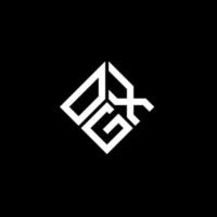 création de logo de lettre ogx sur fond noir. concept de logo de lettre initiales créatives ogx. conception de lettre ogx. vecteur