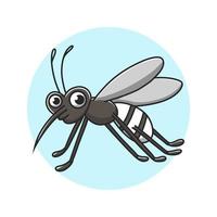 enfants de moustiques dessinant un dessin animé. illustration vectorielle de mascotte de piqûre de paludisme d'insectes. personnage mignon animal de zoo vecteur