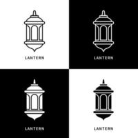 logo d'icône de lanterne islamique. ramadan fond lumières fond islamique vecteur symbole illustration