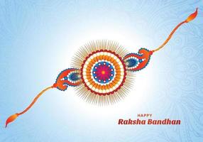 illustration de carte de voeux avec rakhi décoratif pour fond de raksha bandhan vecteur