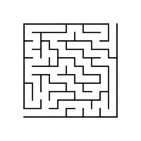 labyrinthe abstrait. jeu éducatif pour les enfants. casse-tête pour les enfants. énigme du labyrinthe. trouver le bon chemin. illustration vectorielle. vecteur