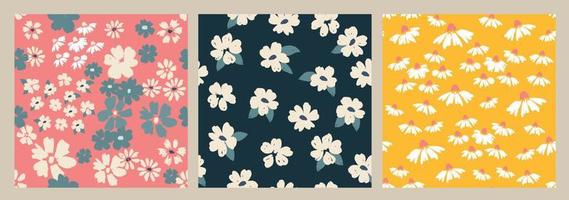 fond floral pour textile, maillot de bain, papier peint, couvertures de motifs, surface, emballage cadeau. vecteur