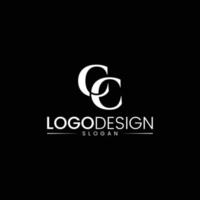création de logo initial de lettre cc, modèle vectoriel, création de logo monogramme cc créatif vecteur