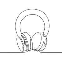 dessin au trait continu sur casque vecteur