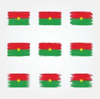 pinceau drapeau burkina faso. drapeau national vecteur