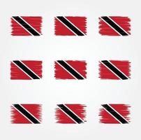 pinceau drapeau trinité-et-tobago. drapeau national vecteur