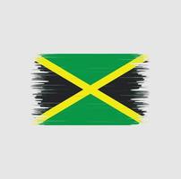 pinceau drapeau jamaïcain. drapeau national vecteur
