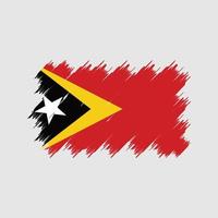 pinceau de drapeau du timor oriental. drapeau national vecteur