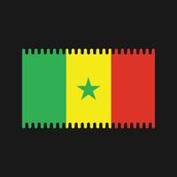 vecteur de drapeau du Sénégal. drapeau national