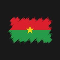 pinceau drapeau burkina faso. drapeau national vecteur