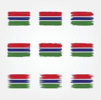 brosse drapeau gambie. drapeau national vecteur