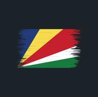 pinceau drapeau seychelles. drapeau national vecteur