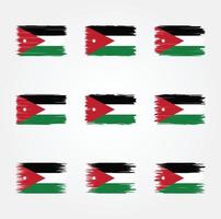 pinceau drapeau jordanien. drapeau national vecteur